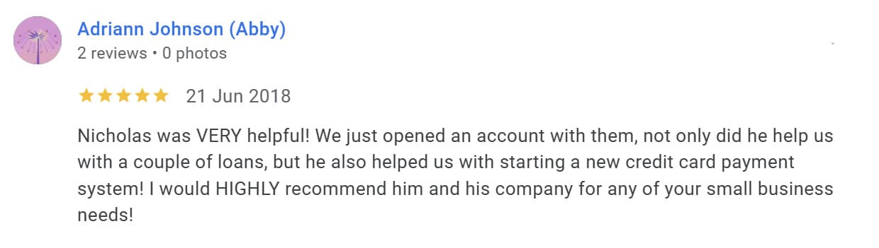 Five star customer review