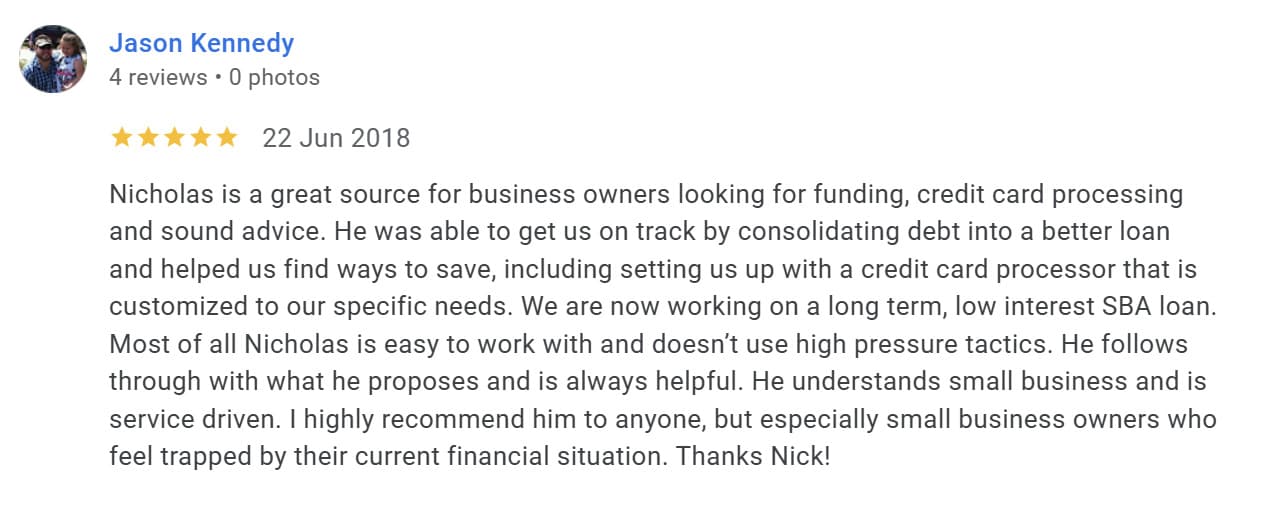 Five star customer review